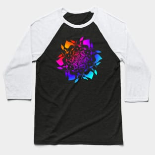 Colorful Mandala flowers pattern Baseball T-Shirt